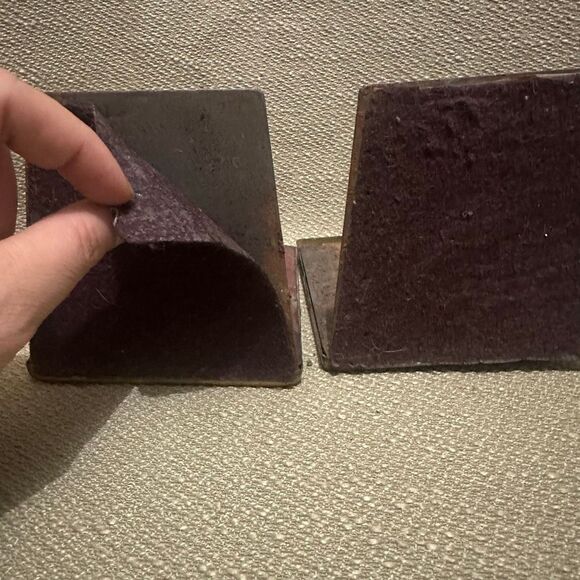 Vintage Bronze Front The Whaleman Statue Heavy Bookend Set Decor - Picture 9 of 12